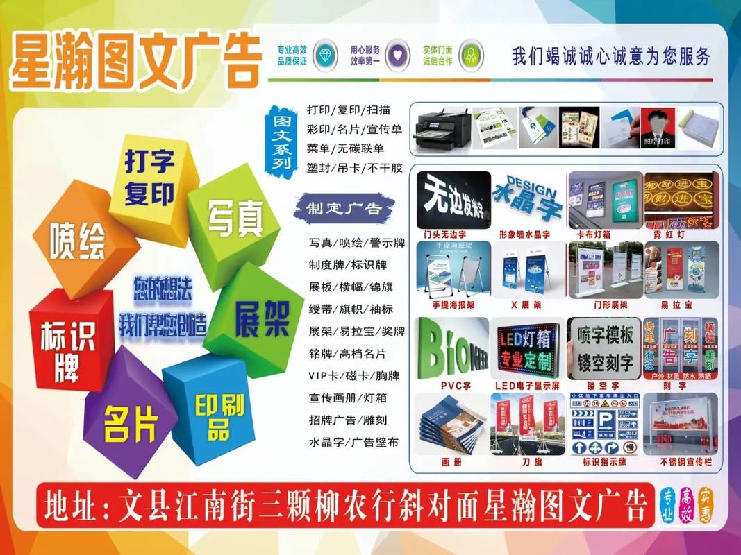 專業(yè)高效，服務(wù)至誠(chéng)——文縣星瀚圖文廣告店歡迎您